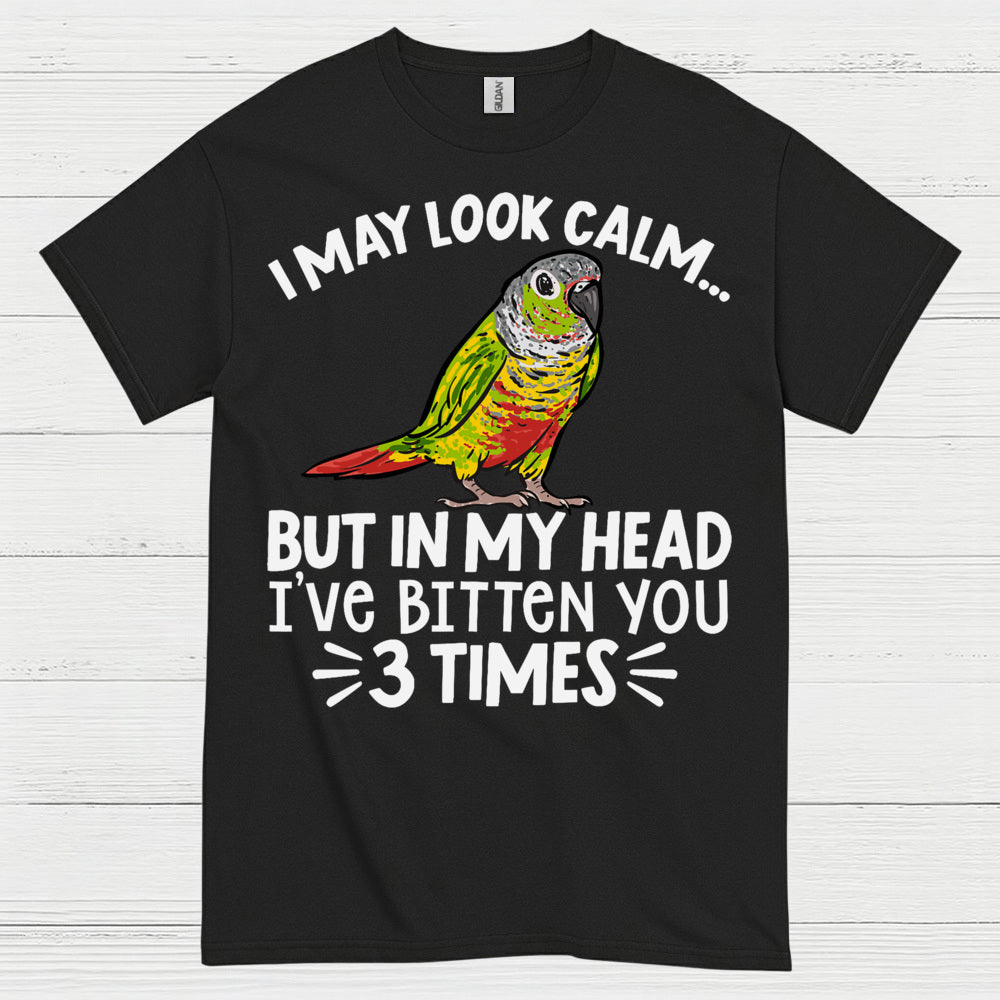 I May Look Calm Funny Parrot T Shirt