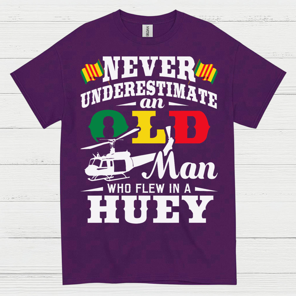 Never Underestimate A QLB Huey Veteran T Shirt
