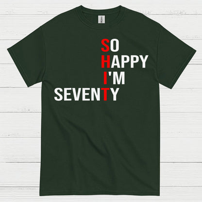 Happy Seventy Milestone Birthday T Shirt