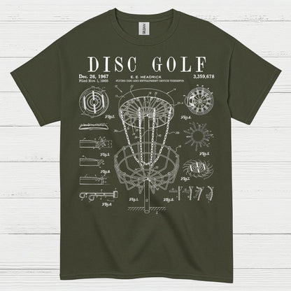 Disc Golf Patent Blueprint T Shirt