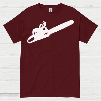 Minimal Chainsaw Silhouette T Shirt