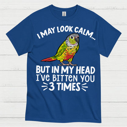 I May Look Calm Funny Parrot T Shirt