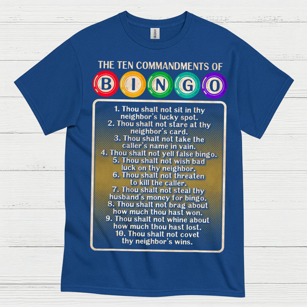 Ten Commandments Of Bingo T Shirt