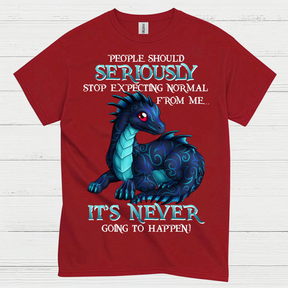 Funny Blue Dragon Attitude T Shirt