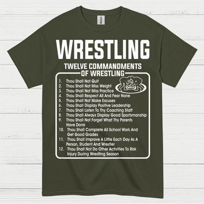 Wrestling Twelve Commandments T Shirt