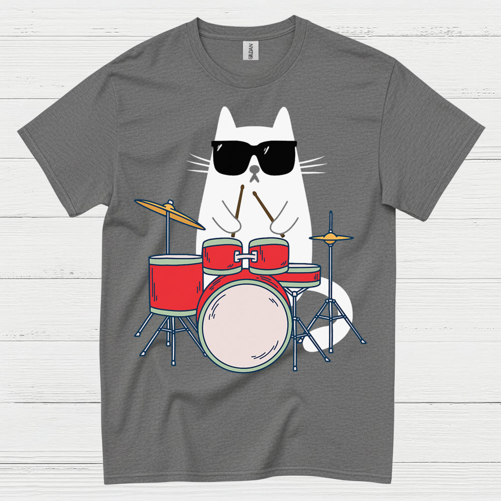 Cool Cat Drummer T Shirt