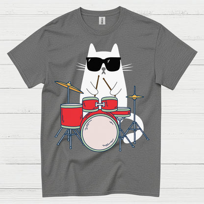 Cool Cat Drummer T Shirt