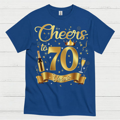 Cheers to 70 Celebration Birthday T Shirt