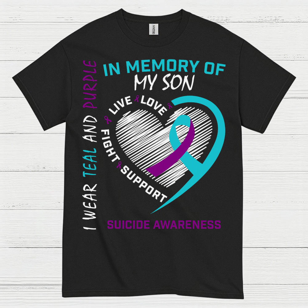 In Memory Of My Son Awareness T Shirt