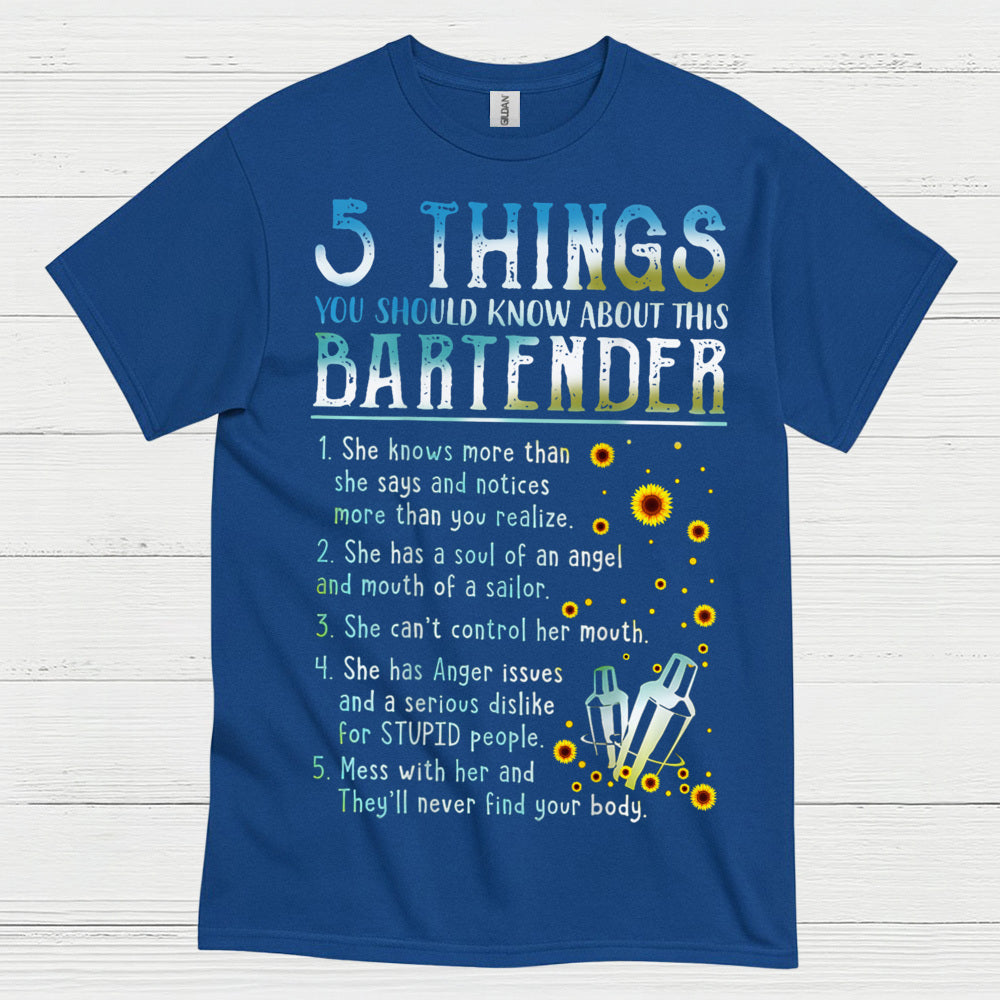 5 Things About This Bartender T Shirt