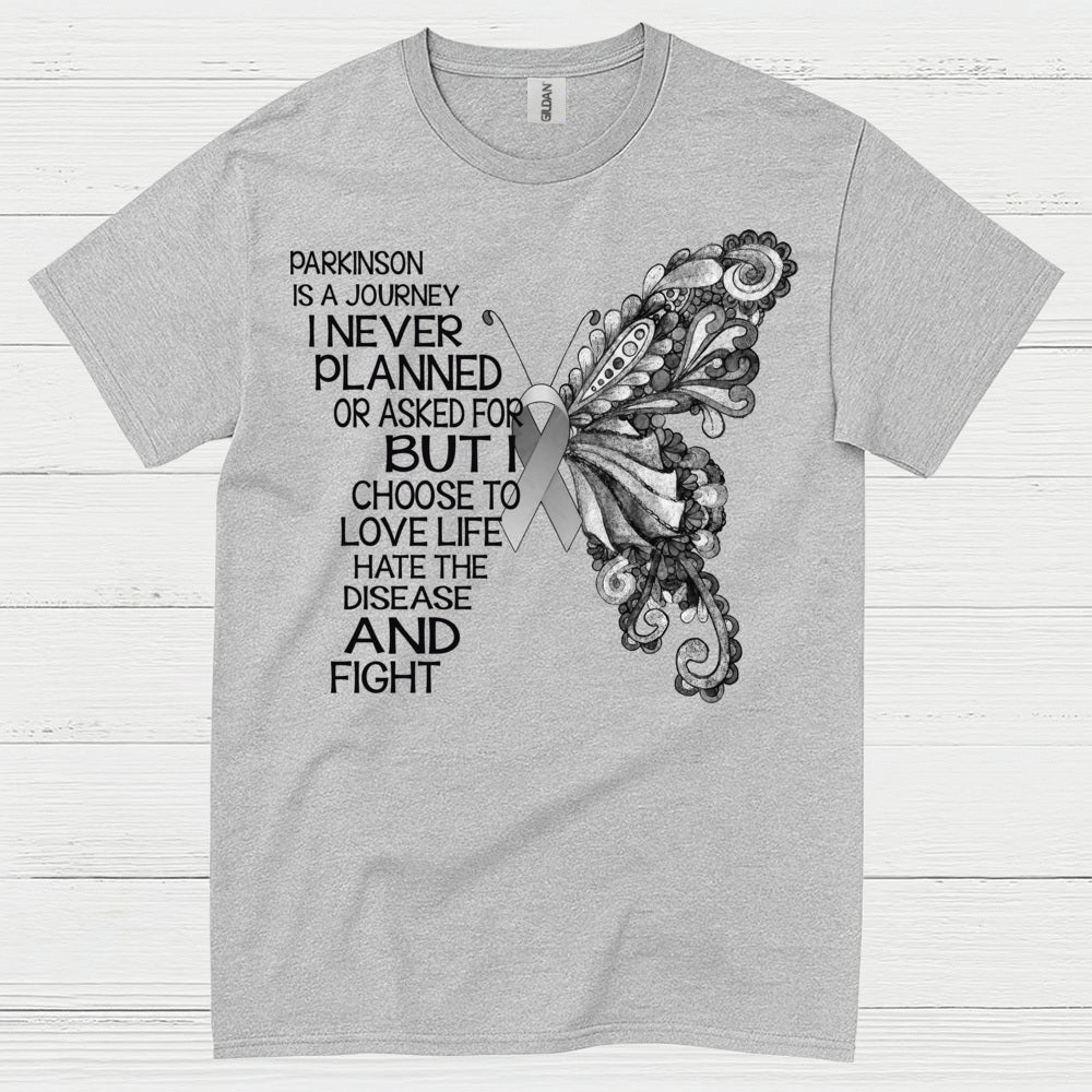Parkinsons Journey Love Life Fight T Shirt