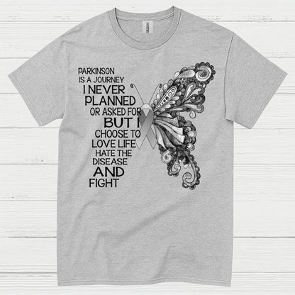 Parkinsons Journey Love Life Fight T Shirt