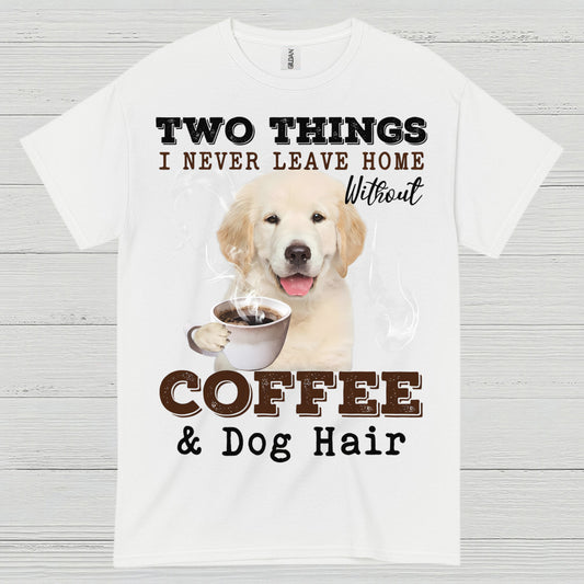 Coffee And Dog Hair Funny Dog Lover T Shirt