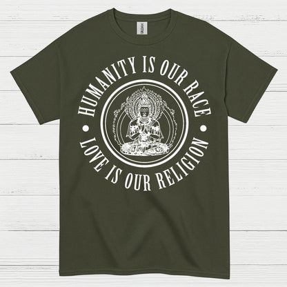 Humanity Is Our Race Love Is Our Religion T Shirt
