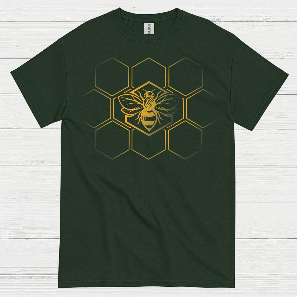 Minimal Honeycomb Bee Lover T Shirt