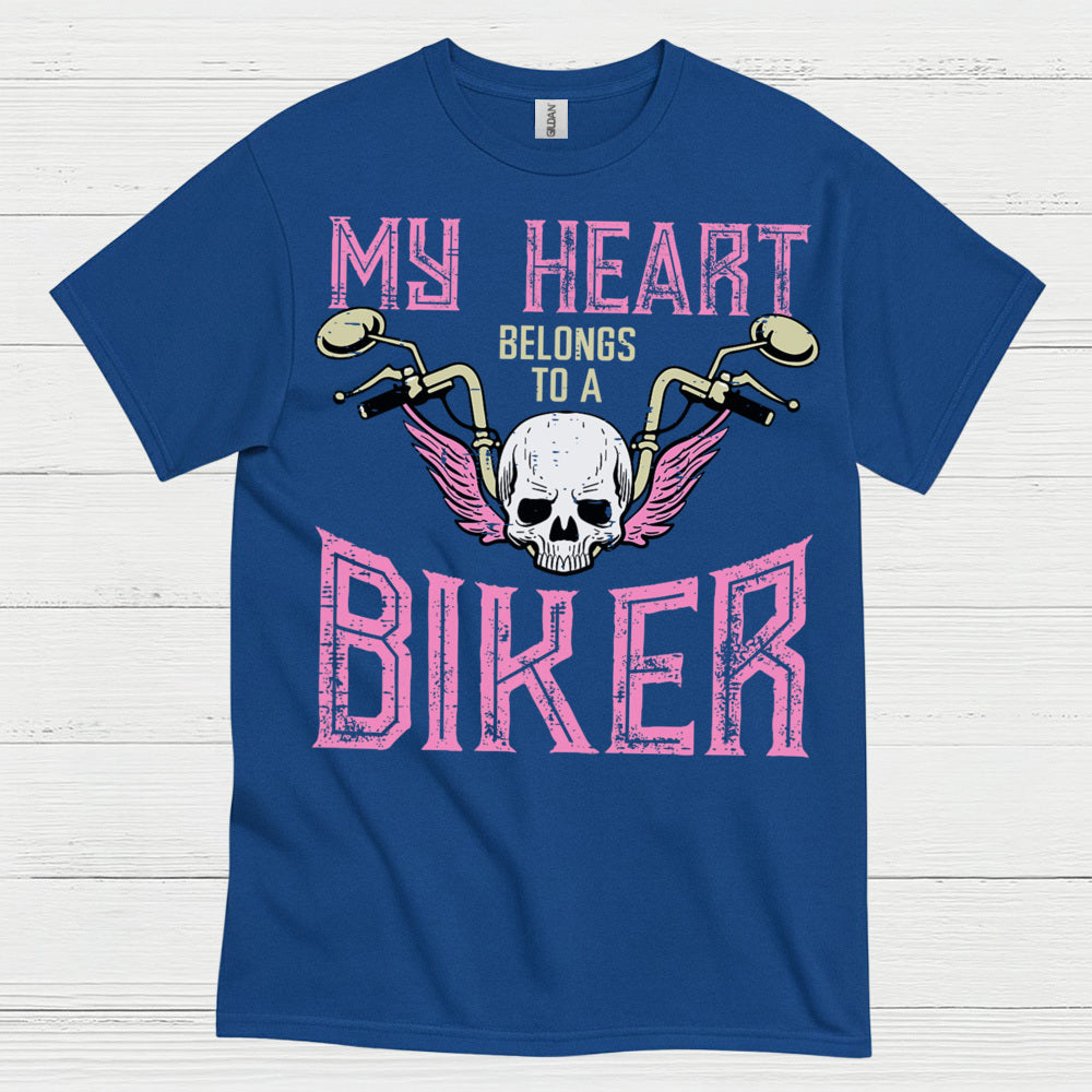 My Heart Belongs to a Biker T Shirt