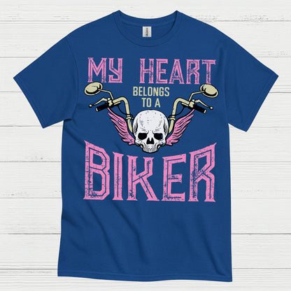 My Heart Belongs to a Biker T Shirt