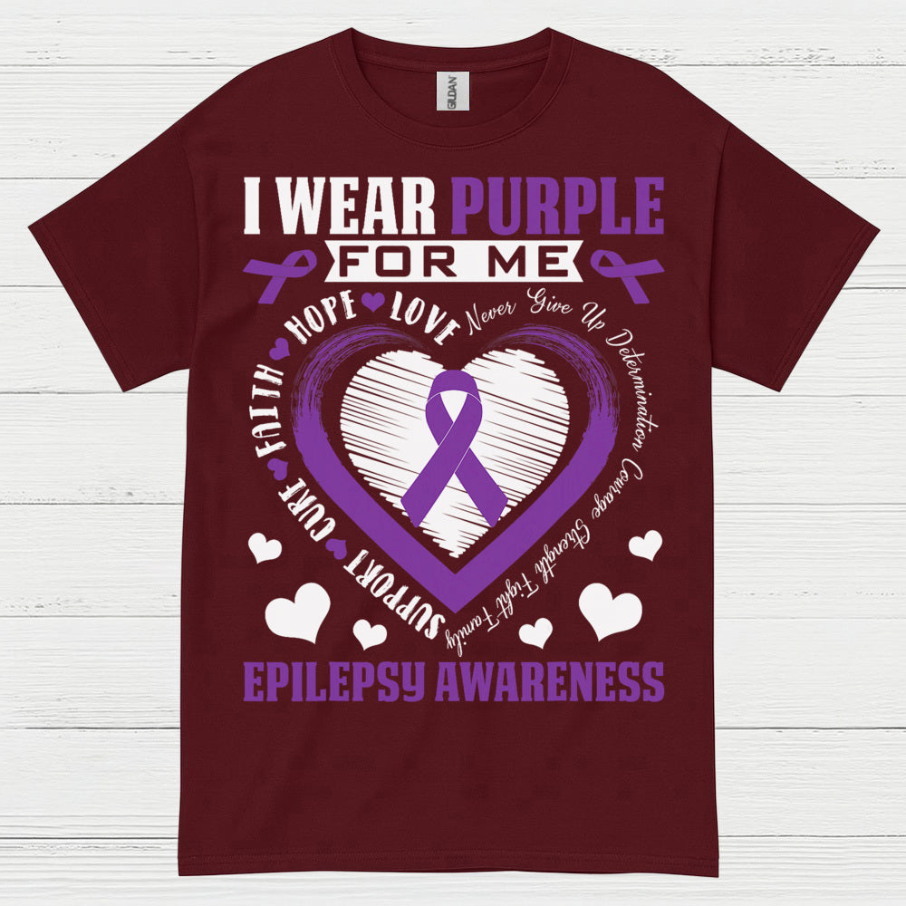 I Wear Purple Epilepsy Awareness T Shirt