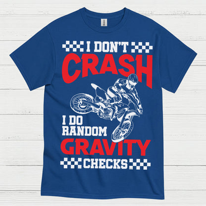 Funny Gravity Check Dirt Bike Rider T Shirt