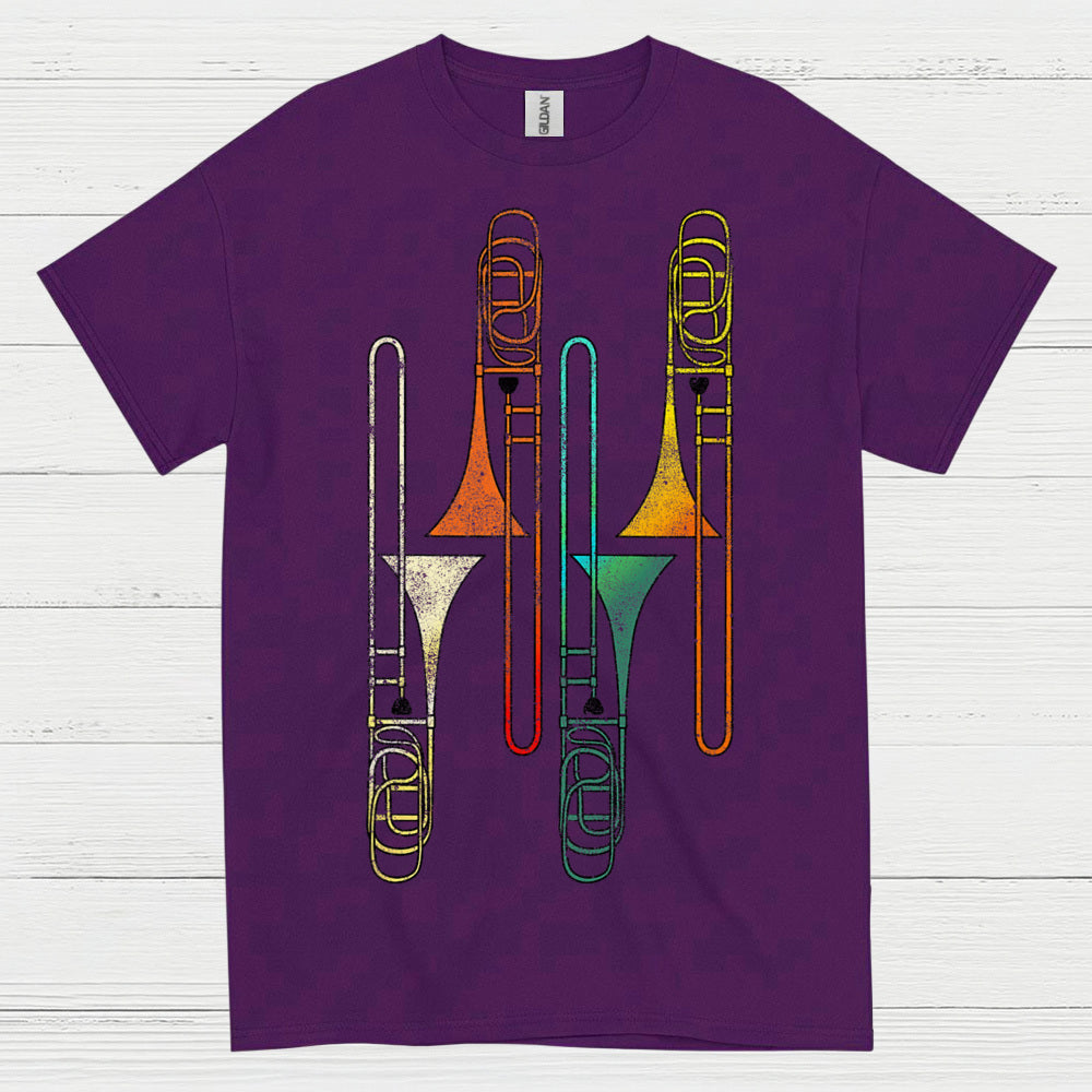 Vintage Trombone Art T Shirt