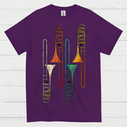 Vintage Trombone Art T Shirt