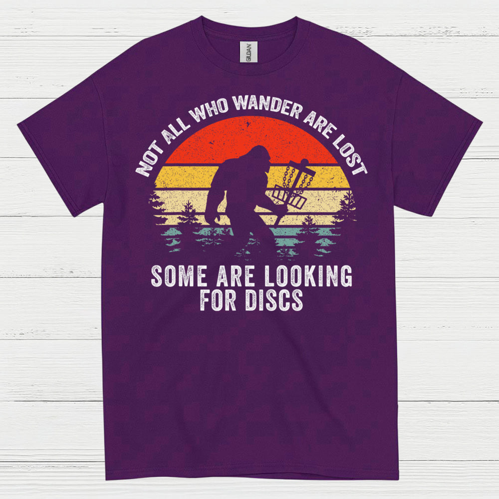 Not All Who Wander Disc Golf Bigfoot T Shirt