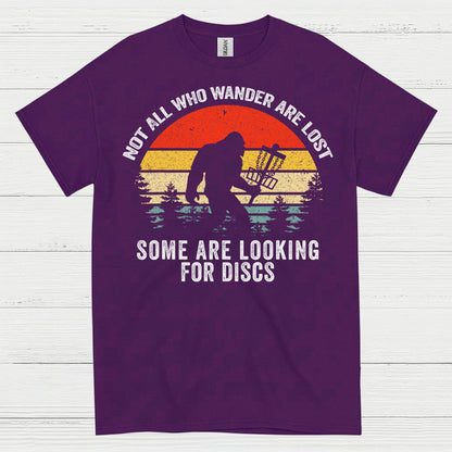 Not All Who Wander Disc Golf Bigfoot T Shirt